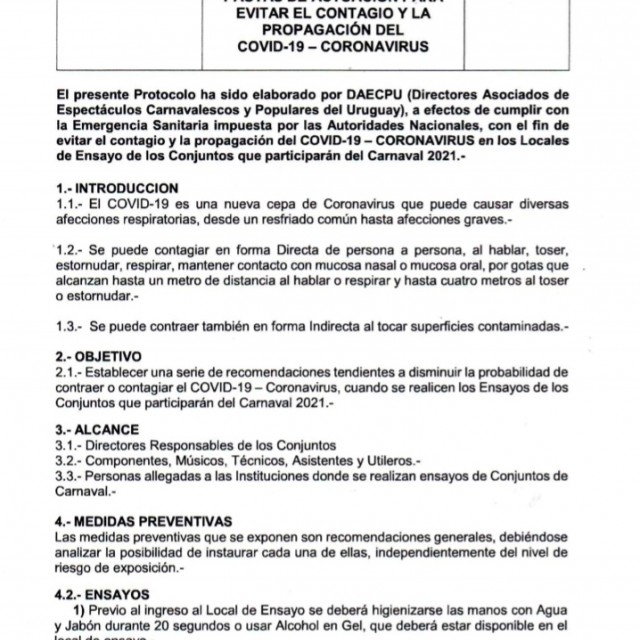Protocolo para ensayos
